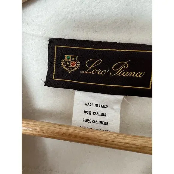 Loro Piana Women’s Cashmere Coat Jacket Ivory Cream Size EU 48 US 12 Blazer - Picture 10 of 13